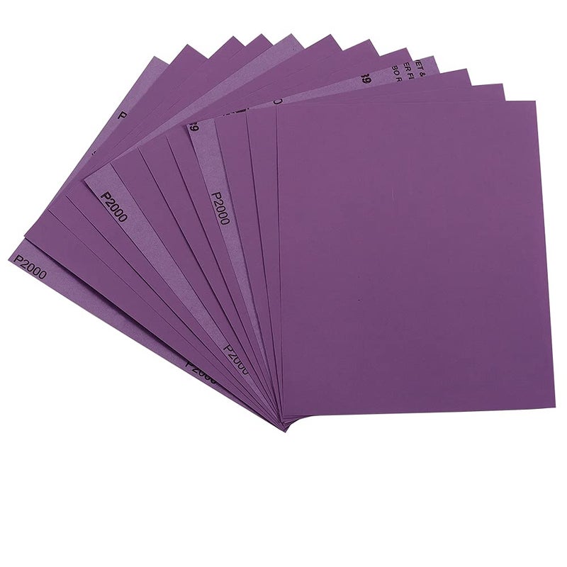 Arilier Sandpaper 2000 Grit, Wet Dry Sanding Sheets 9 x 11 Inch, Advanced White Fused Alumina Abrasive Sander Paper for Wood Furniture Finishing, Metal Sanding, Automotive Polishing,12-Sheets - Image 1